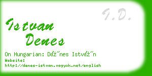 istvan denes business card